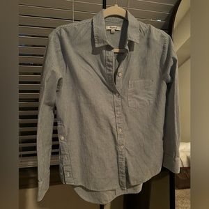 Madewell side-button oversized ex-boyfriend shirt